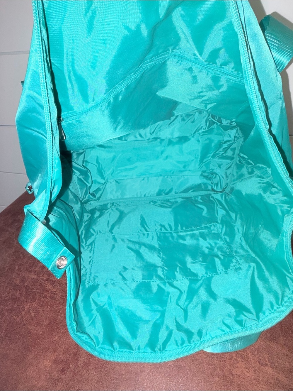 Joy Teal Nylon Travel Tote & Belt Bag Set Y2K Sportcore Coastalcore Vacation Gym - Picture 10 of 15